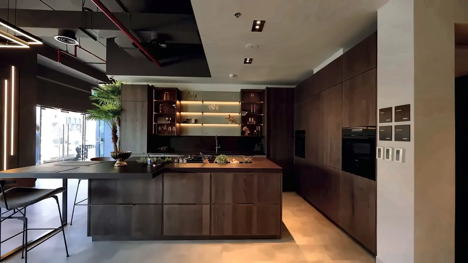 Dark timber kitchen