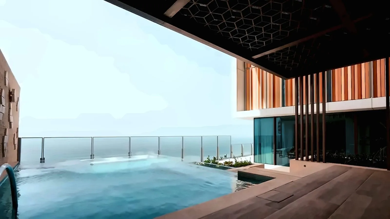 Infinity pool deck